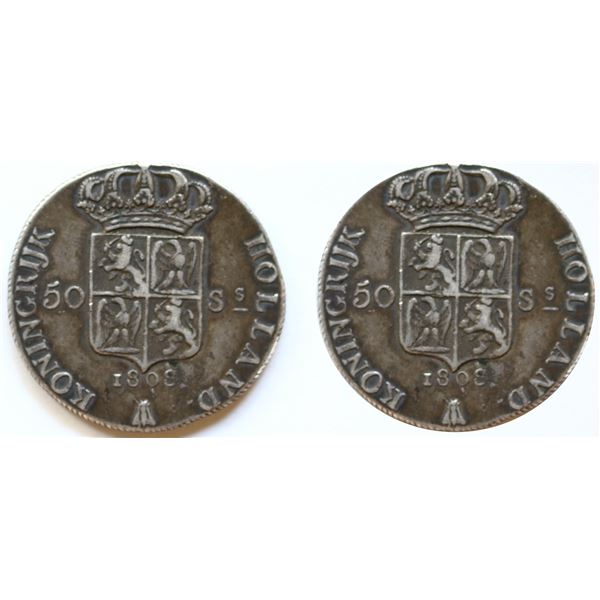 Netherlands; 18808 50 Stuivers KM28 VF+.  Scarce.