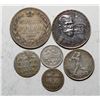 Image 2 : Russia; Poland, group of 6 Silver coins. VF to AU.