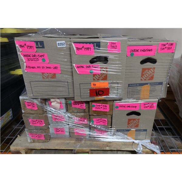 Multiple Unirac Splice Bar, End Clamps, Grounding Lugs, L-Foot, T-Bolt, Bonding Hardware, etc