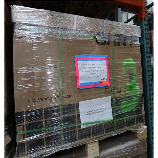 Qty 31 Astronergy CHSM72M-HC  Solar Panel Modules 410W New