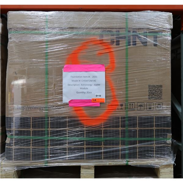 Qty 31 Astronergy CHSM72M-HC  Solar Panel Modules 410W New