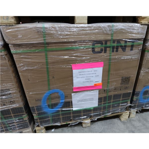 Qty 31 Astronergy CHSM72M-HC  Solar Panel Modules 410W New