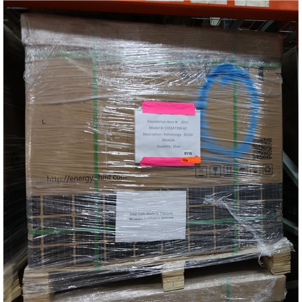 Qty 31 Astronergy CHSM72M-HC  Solar Panel Modules 410W New
