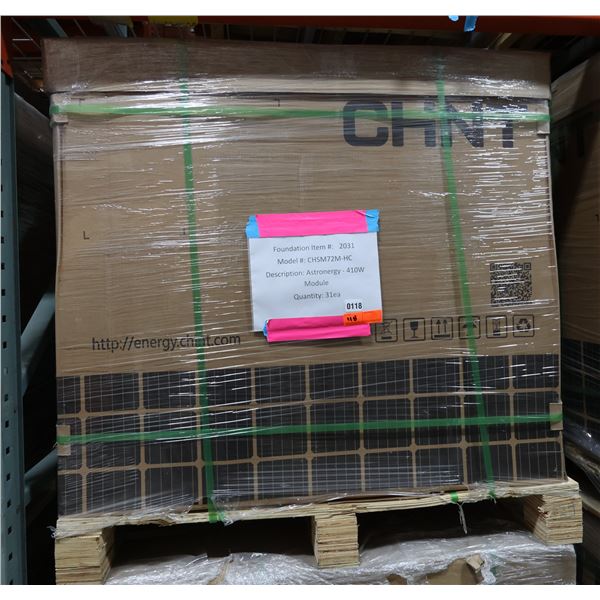 Qty 31 Astronergy CHSM72M-HC  Solar Panel Modules 410W New