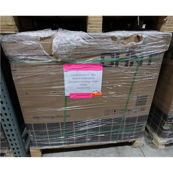 Qty 31 Astronergy CHSM72M-HC  Solar Panel Modules 410W New