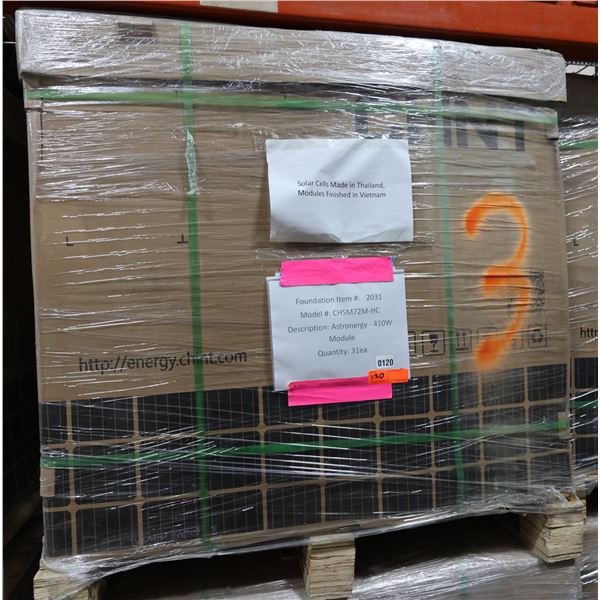 Qty 31 Astronergy CHSM72M-HC  Solar Panel Modules 410W New