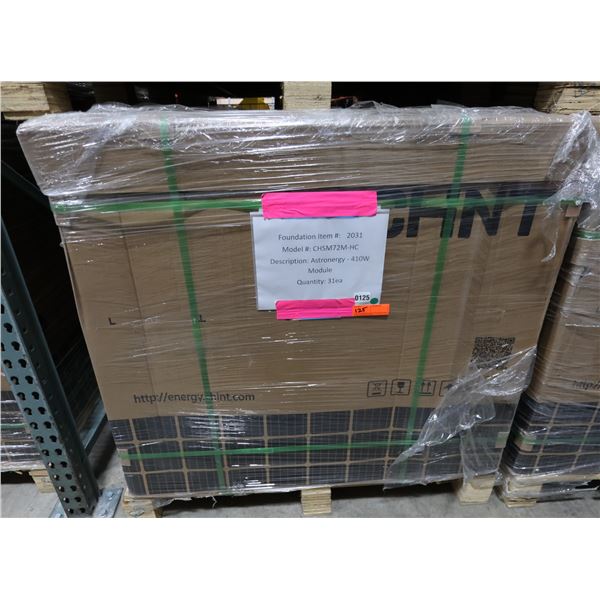 Qty 31 Astronergy CHSM72M-HC  Solar Panel Modules 410W New