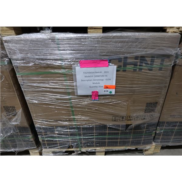 Qty 31 Astronergy CHSM72M-HC  Solar Panel Modules 410W New
