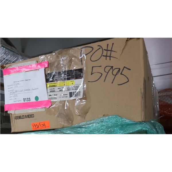 GE Circuit Breaker Enclosure NEMA12/12K  600A  Steel  No Knockouts  44.9" H x 8.4" D x 18" W   SG600