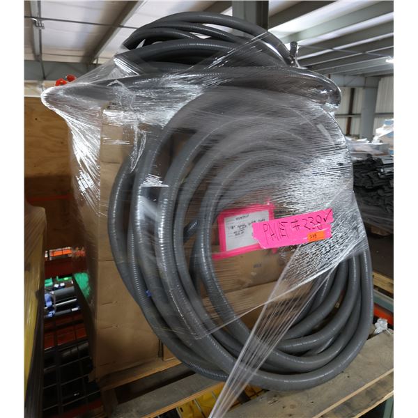 Pallet Conduit, Liquid Tight Flex 1" & 3/4" Flex Liquid Tite & Gray Jacket  Steel Core Mat