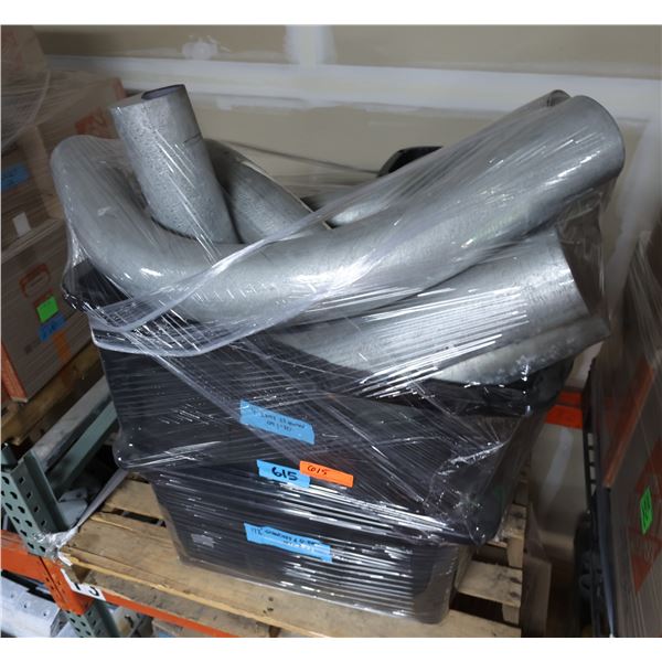 Multiple EMT 90° Elbows, Stanchions w/ Q Base, Iron Ridge Tilt Leg Kits, Solar Connections PM-ADJ, H