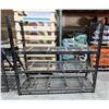 Image 1 : Black Metal 3-Tier Adjustable Warehouse Shelving Unit 75" x 24" x 72"H