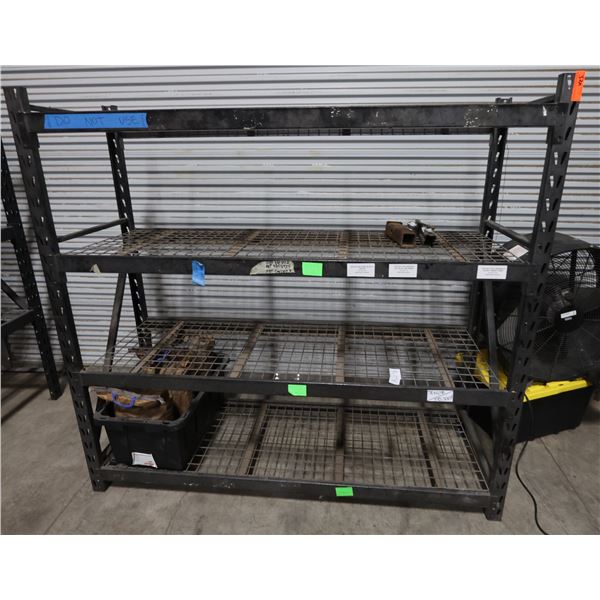 Black Metal 4-Tier Adjustable Warehouse Shelving Unit 75" x 24" x 78"H
