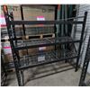 Image 1 : Black Metal 4-Tier Adjustable Warehouse Shelving Unit 75" x 24" x 78"H