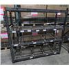 Image 1 : Black Metal 4-Tier Adjustable Warehouse Shelving Unit 77" x 24" x 78"H
