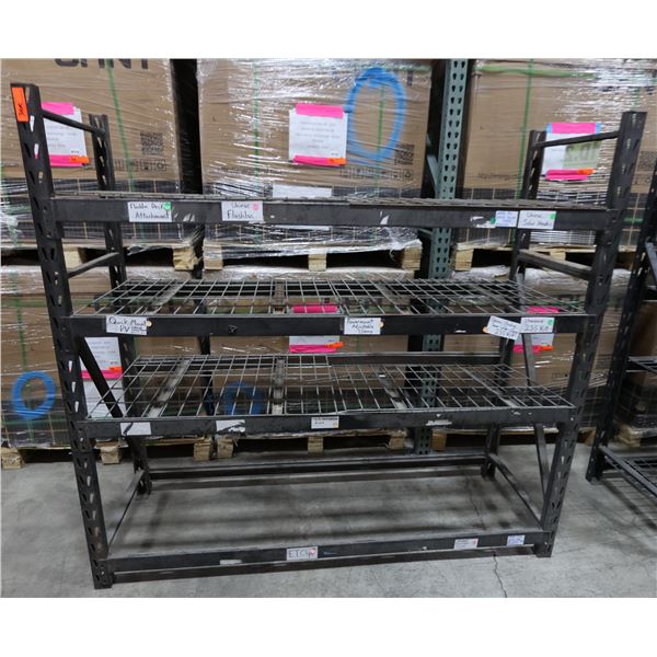 Black Metal 4-Tier Adjustable Warehouse Shelving Unit 77" x 24" x 78"H