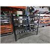 Image 1 : Black Metal 4-Tier Adjustable Warehouse Shelving Unit 77" x 24" x 78"H