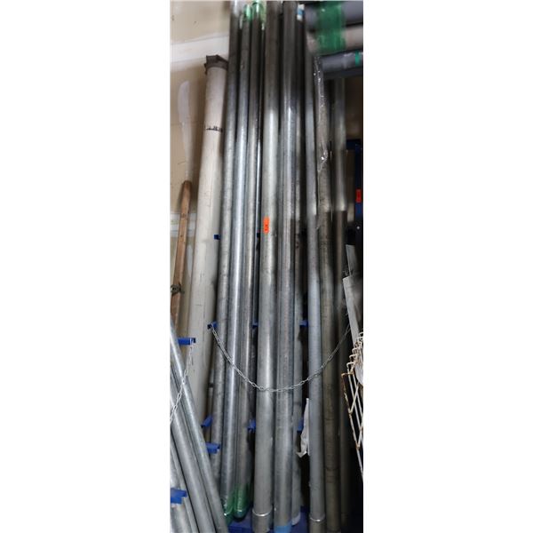 Multiple Rigid Metal Conduit Pipes, Misc Sizes (Rack not included)