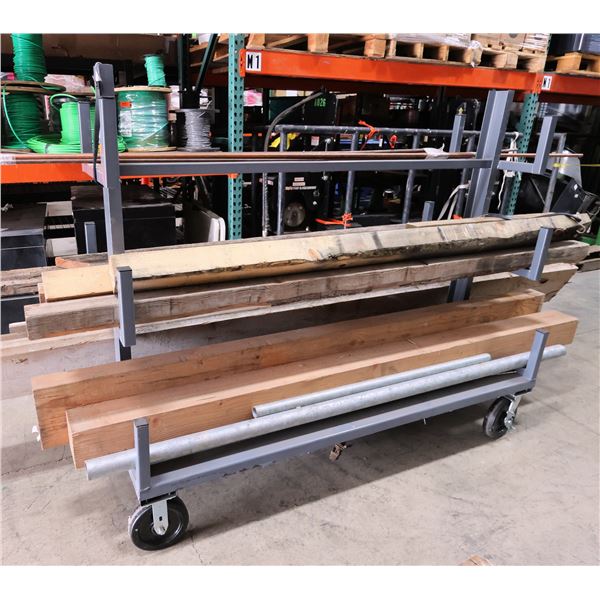 Metal Rolling Rack 72"L x 60"H (Pipe & Lumber not included)