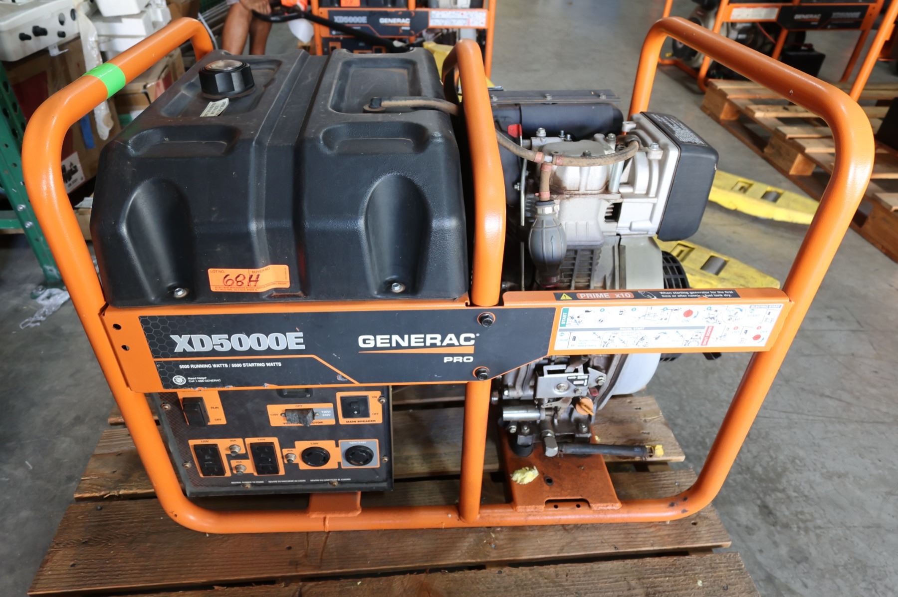 Generac XD5000E Pro 5000 Watts Portable Generator (Starts & Runs - see ...