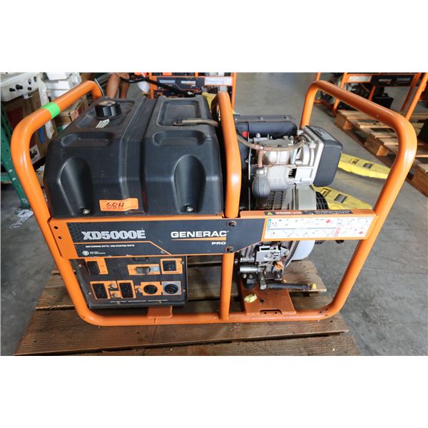 Generac XD5000E Pro 5000 Watts Portable Generator (Starts & Runs - see video)