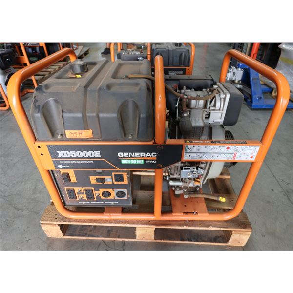 Generac XD5000E Pro 5000 Watts Portable Generator (Starts & Runs - see video)