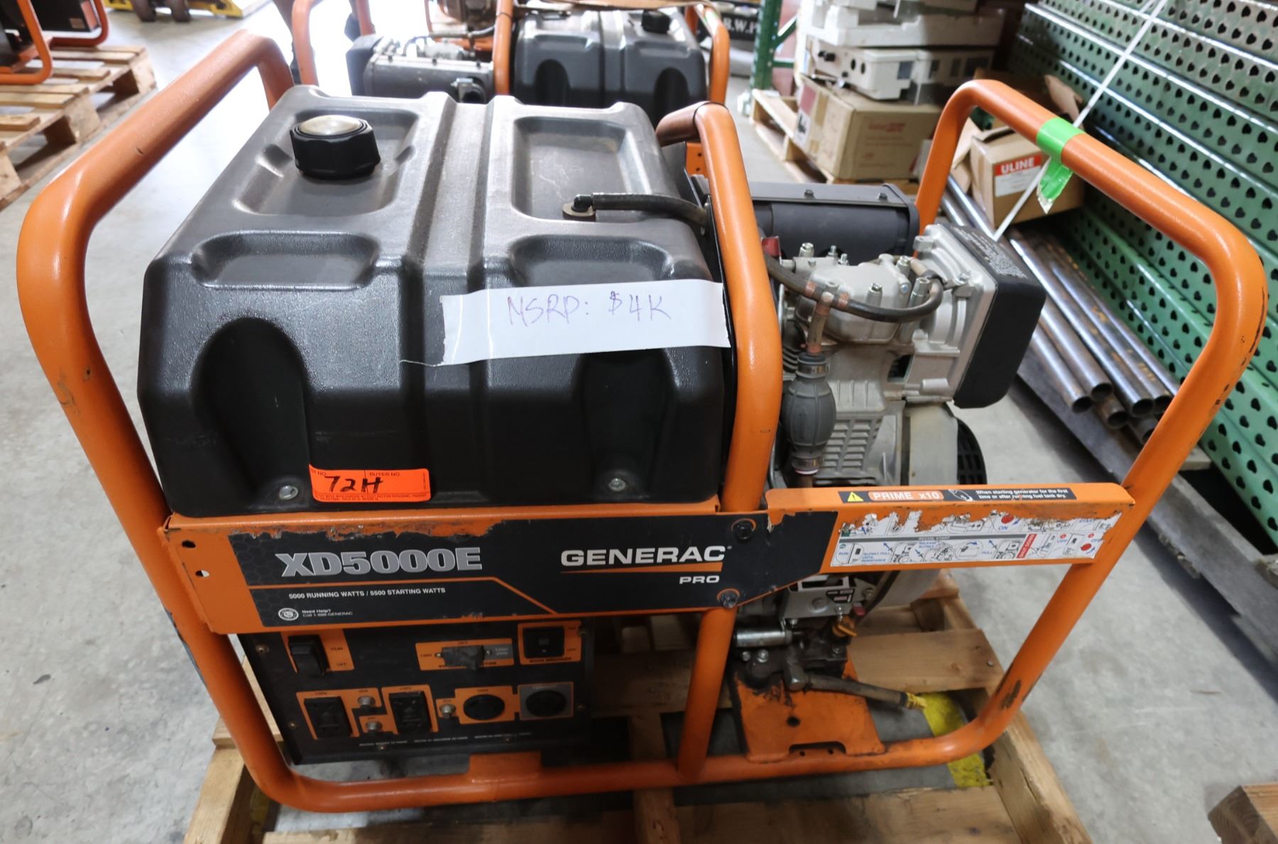 Generac XD5000E Pro 5000 Watts Portable Generator (Starts & Runs - see ...