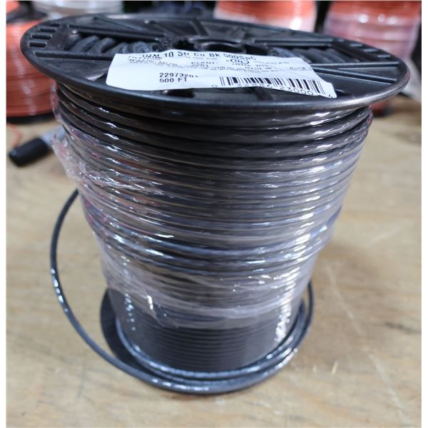 Spool (500-ft) THHN 10 Str Cu Bk 500SpC Machine Tool Insulated Wire