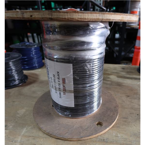 Spool (250-ft) THHN STR Cu 8 Black Wire