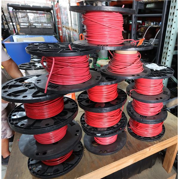 Qty 12 Spools Red VW-1 THHN Wire