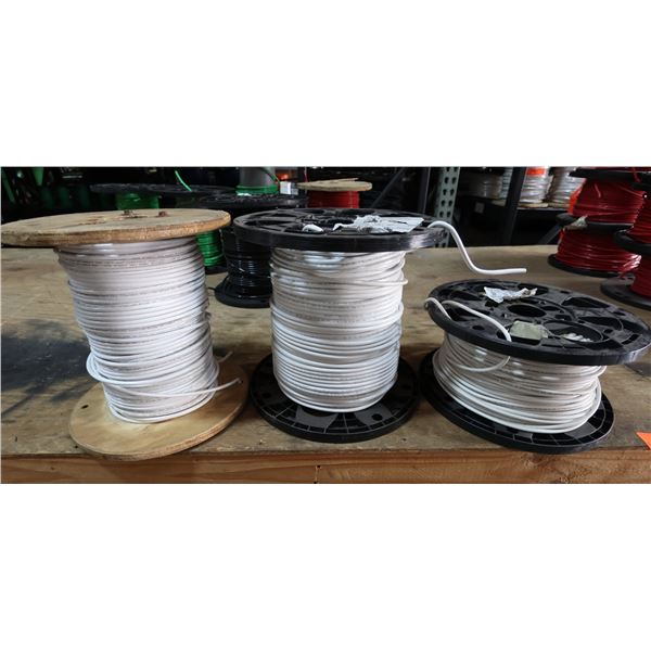 Qty 3 Spools White MTW or THHN 6 & 10 Str Cu SIM We 500Sp Wire