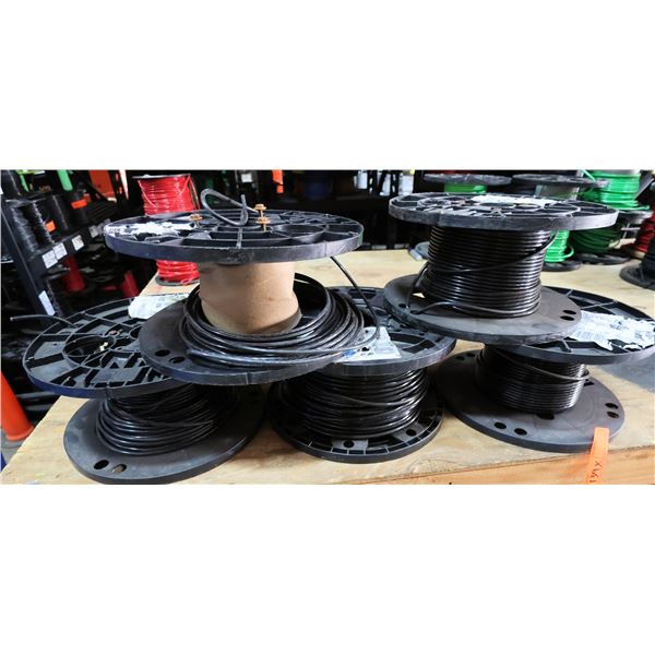 Qty 5 Spools Black 8 AWG THHN Wire