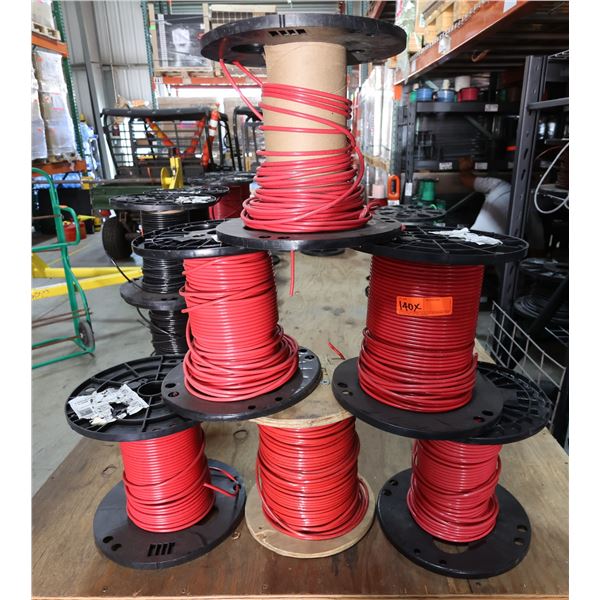 Qty 6 Spools Red MTW or THHN Machine Tool Wire