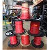 Image 1 : Qty 6 Spools Red MTW or THHN Machine Tool Wire