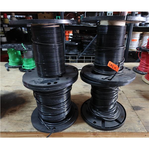 Qty 4 Spools Black MTW or THHN Cu SiM Machine Tool Wire