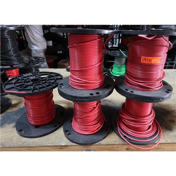 Qty 5 Spools Red Machine Tool Wire