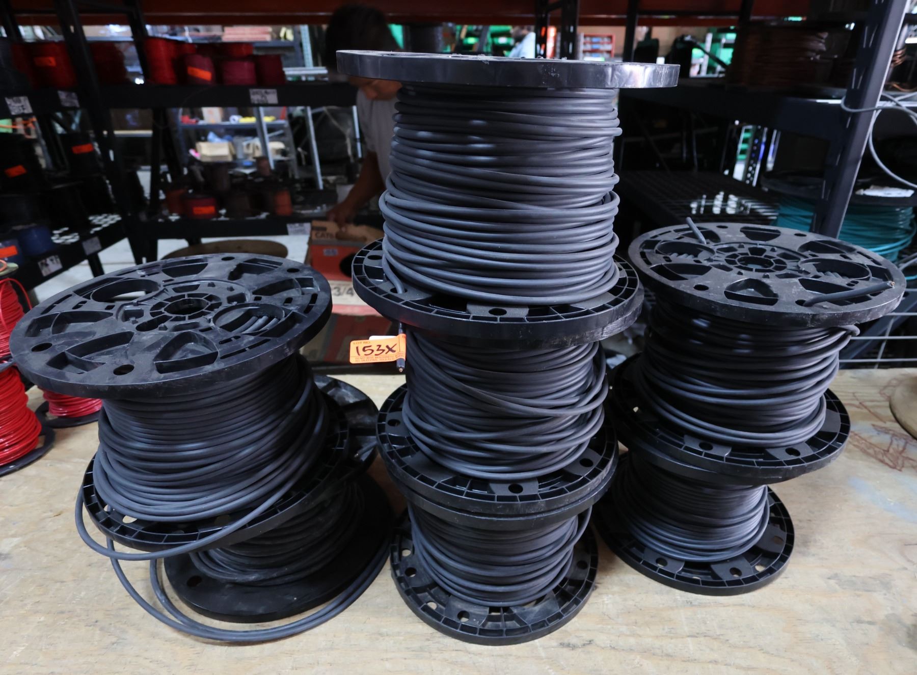 7 Spools Qty 7 Spools Black Insulated Wire