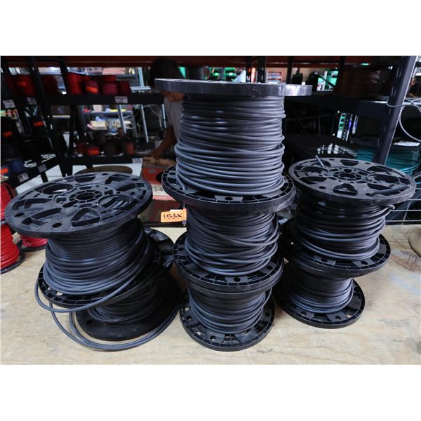 Qty 7 Spools Black Insulated Wire