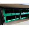 Image 18 : Metal Shelf w/ Multiple Green Stacking Storage Bins 24" x 11"