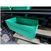 Image 2 : Metal Shelf w/ Multiple Green Stacking Storage Bins 24" x 11"