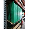 Image 2 : Metal Shelf w/ Multiple Green Stacking Storage Bins 24" x 11"