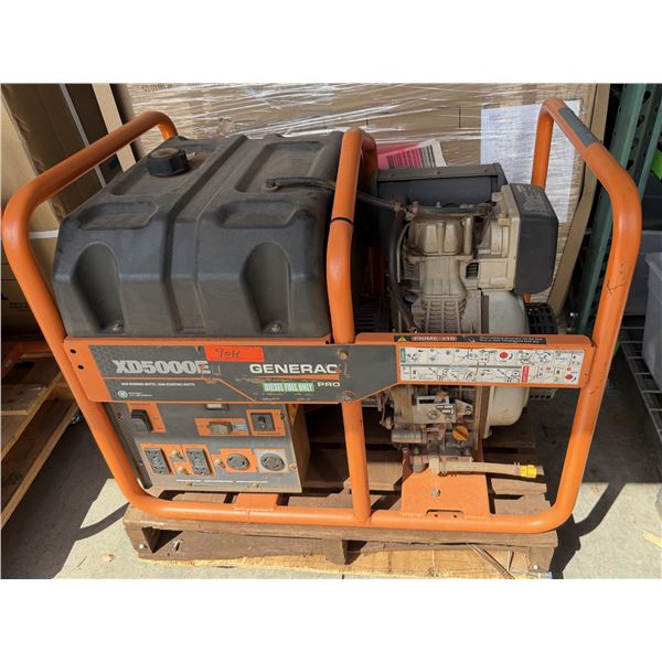 Generac XD5000E Pro 5000 Watts Portable Generator (Starts & Runs - see video)