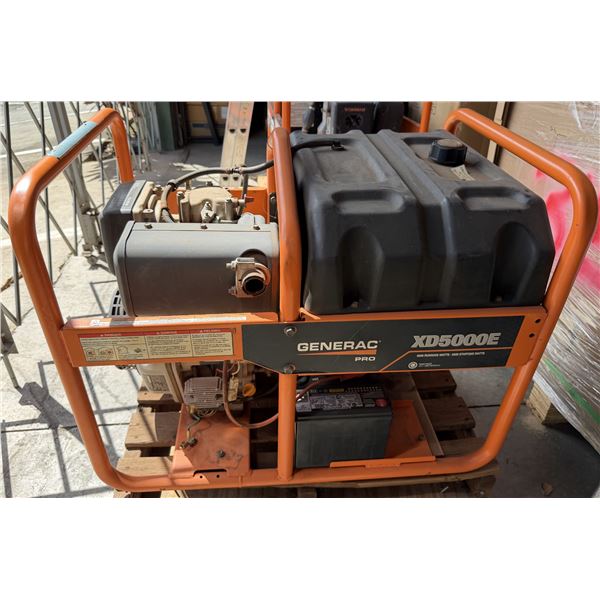 Generac XD5000E Pro 5000 Watts Portable Generator (Starts & Runs - see video)