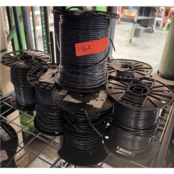 Qty 7 Spools Black THHN 10 Str Cu Bk 800 Sp Wire