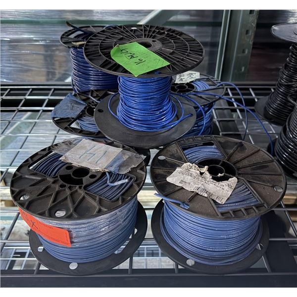 Qty 6 Spools Blue 16 AWG Insulated Wire