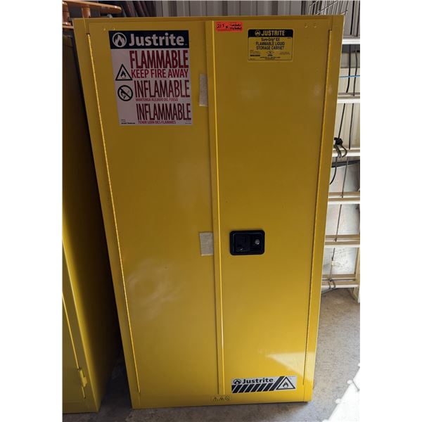 Justrite Sure-Grip Flammable Safety Cabinet w/ Contents: Antifreeze, Paint, etc