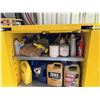 Image 3 : Justrite Sure-Grip Flammable Safety Cabinet w/ Contents: Antifreeze, Paint, etc