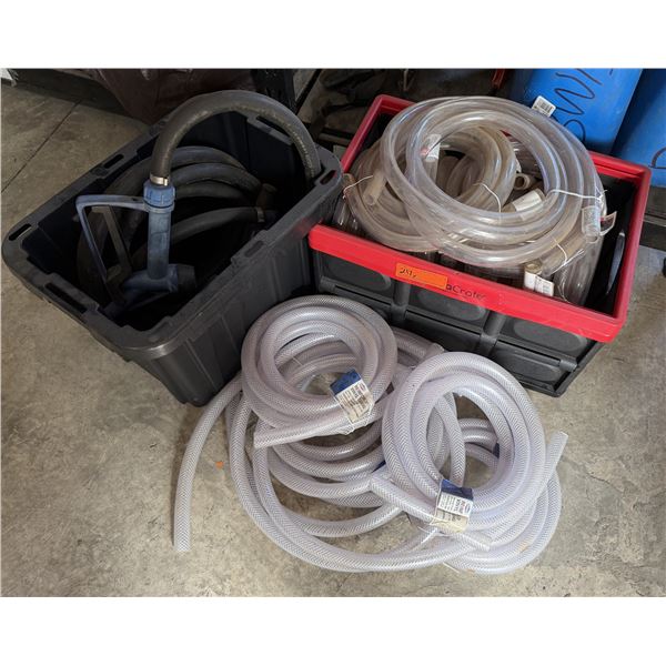 Multiple Coils Everbilt & EZ-FLO Clear Vinyl Tubing, Nozzle, etc