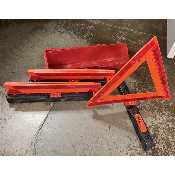 Qty 3 Highway Safety Warning Triangle Kits