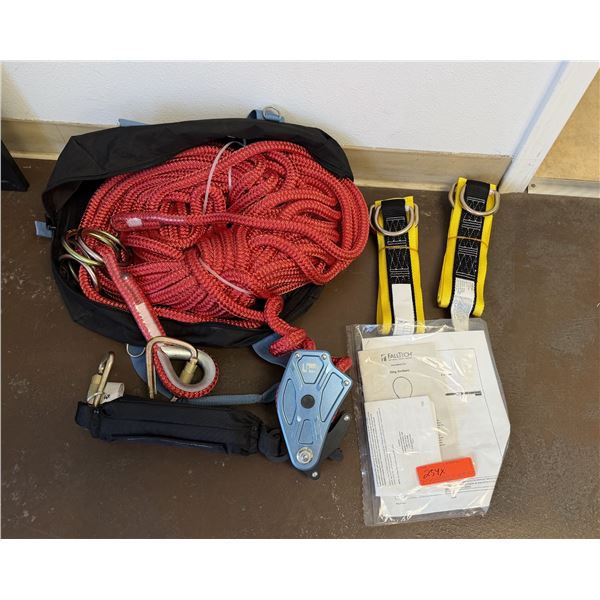 Multiple FallTech Sling Anchors, Slings, Rope, Hooks, etc